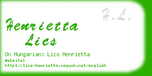 henrietta lics business card